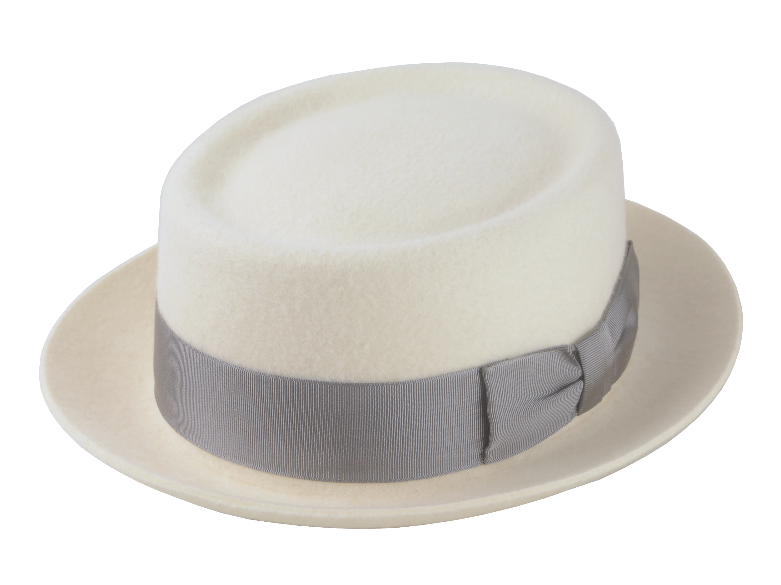 The Antico - Premium Wool Felt Porkpie Fedora For Men or Women with in Ivory White Color | Agnoulita Quality Custom Hats 1