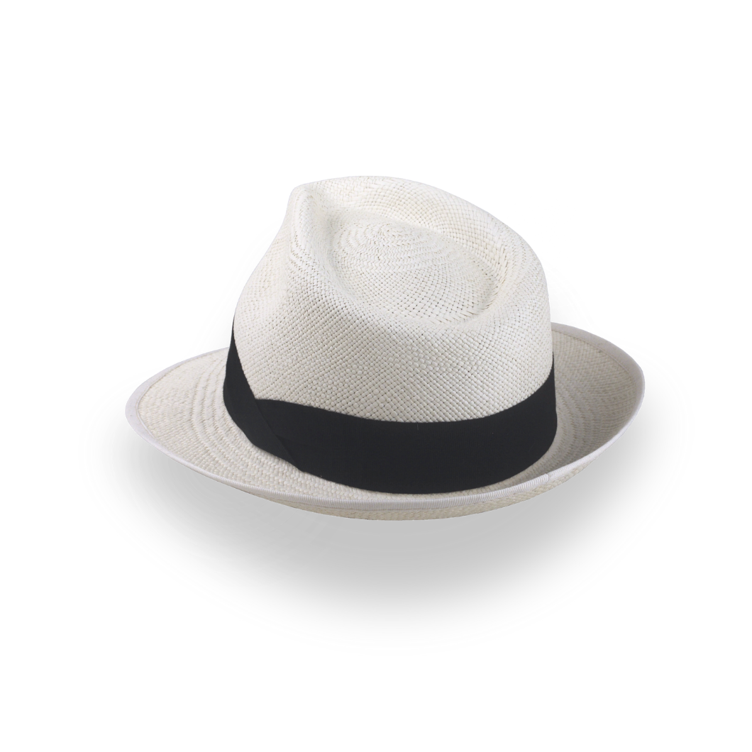 Off-White Trilby Panama Fedora Hat in Toquilla Straw | The Viento - Agnoulita Hats 3 