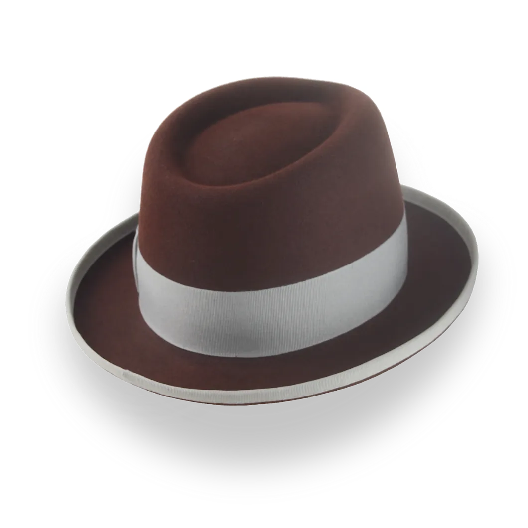 Oxblood Teardrop Crown Homburg Hat in Fur Felt | The Marathon - Agnoulita Hats 4 