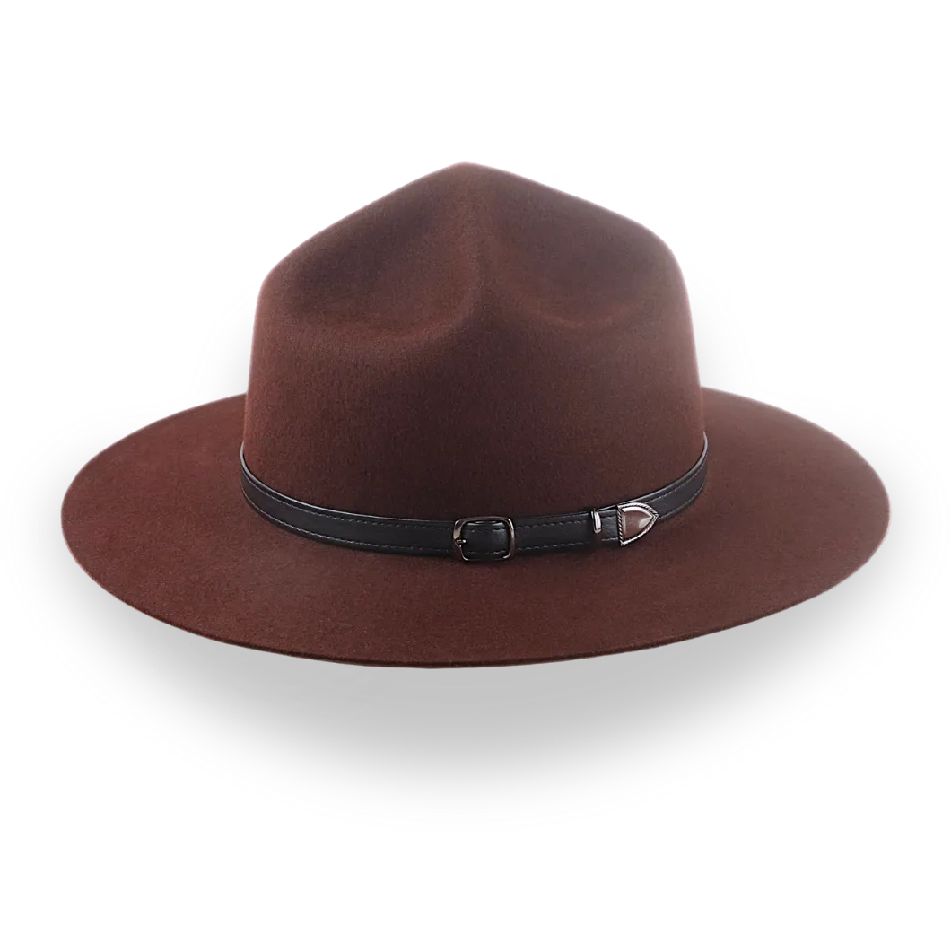 Oxblood Wide Brim Campaign Hat in Durable Fur Felt | The Lemon Squeezer - Agnoulita Hats 2 