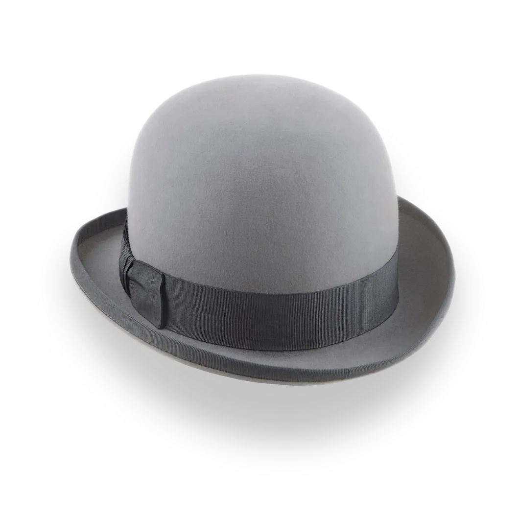Pewter Grey Men's Bowler Hat in Stylish Fur Felt | The Coke - Agnoulita Hats 3 