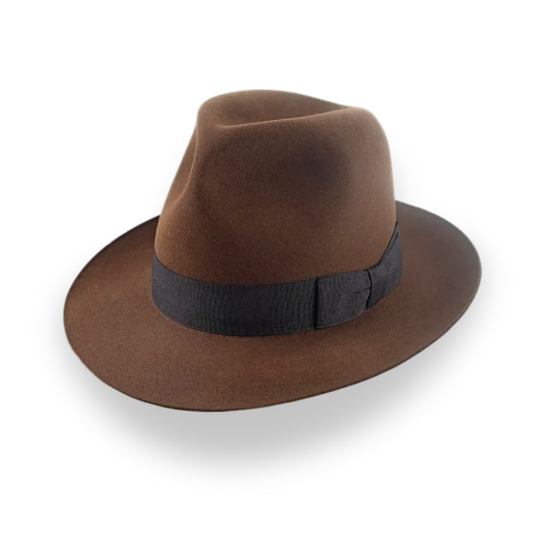 Raiders Brown Iconic Indiana Jones Style Fedora Hat | The Raider - Agnoulita Hats 1