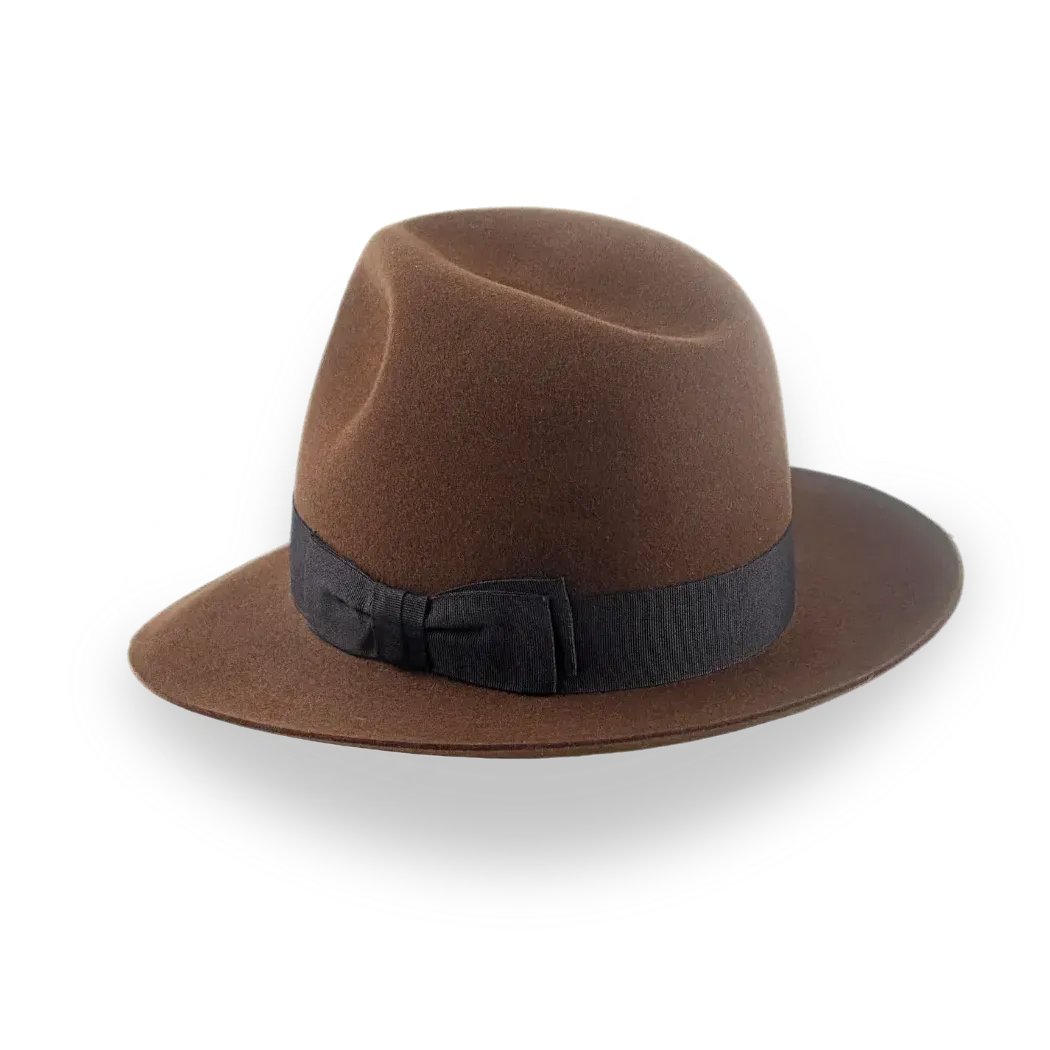 Raiders Brown Iconic Indiana Jones Style Fedora Hat | The Raider - Agnoulita Hats 3