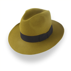 Chapéu Fedora Retro Mustard em feltro de castor artesanal | O Chacho