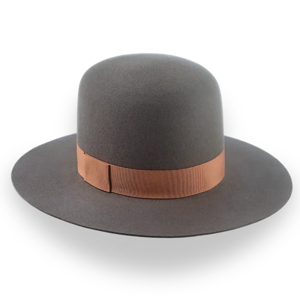 Round Crown Western Style Hat in Fur Felt | The Caribou - Agnoulita Hats 3 