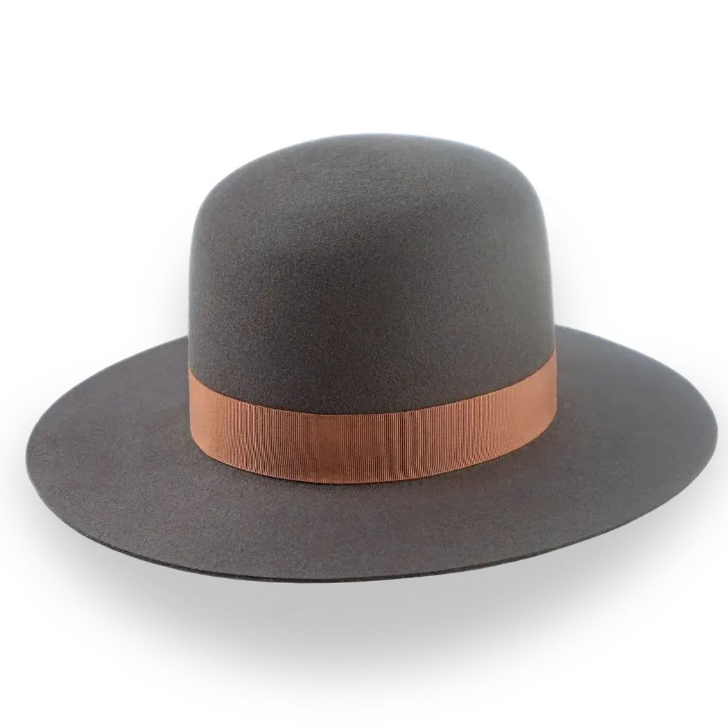 Round Crown Western Style Hat in Fur Felt | The Caribou - Agnoulita Hats 4 