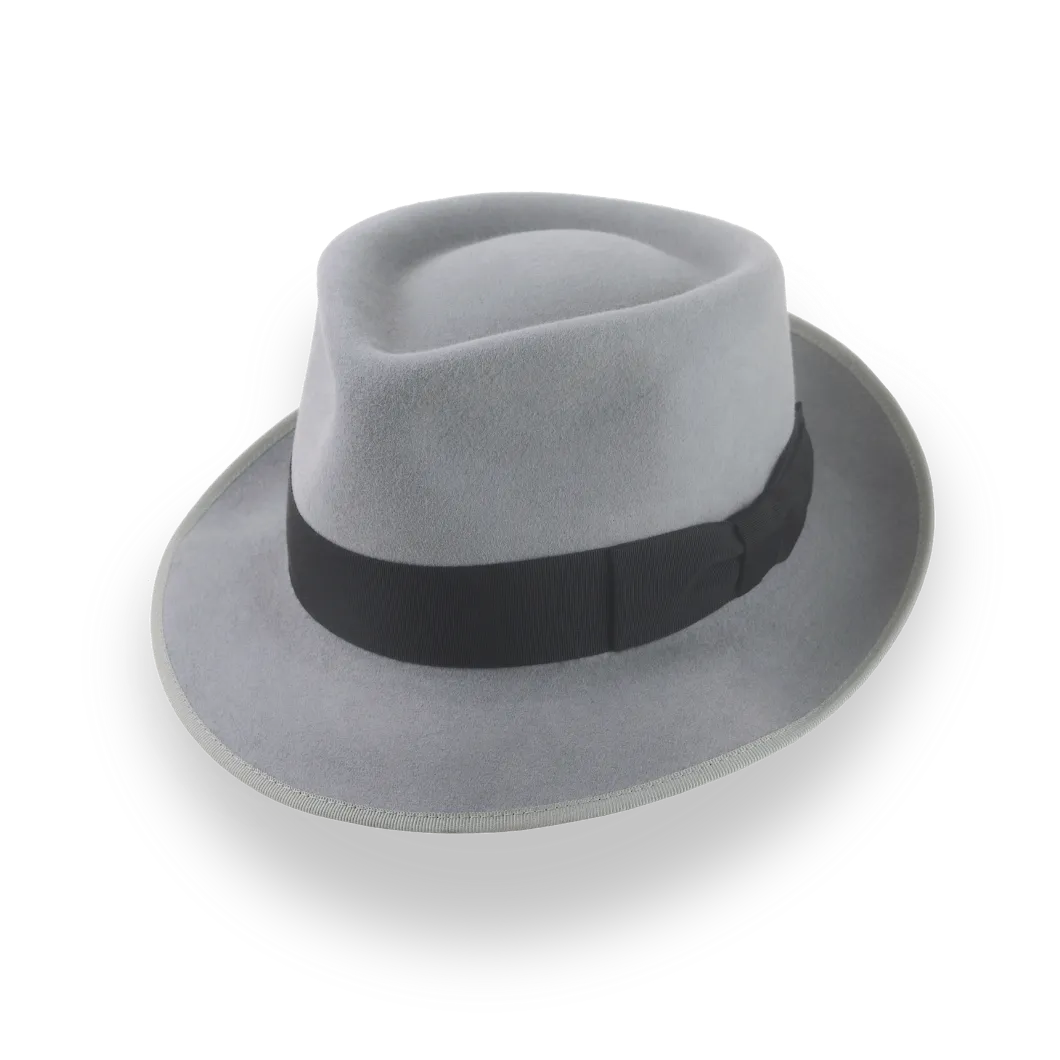 Stylish Bogart Fedora Hat in Grey Fur Felt | The Gin Joint - Agnoulita Hats 1 