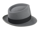 The Gin Joint: Side View Showcasing 2 3/8" Ribbon-Bound Fedora Snap Brim | Agnoulita Hats