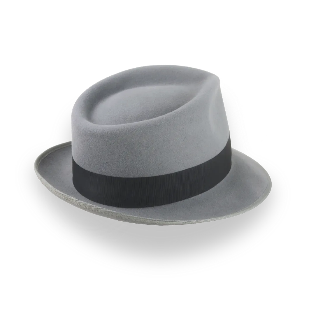 Stylish Bogart Fedora Hat in Grey Fur Felt | The Gin Joint - Agnoulita Hats 4 