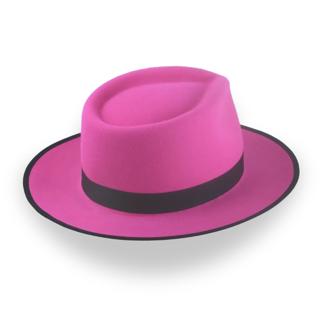 Stylish Fuchsia Fedora Hat with Custom Fit | The Equinox - Agnoulita Hats 4 