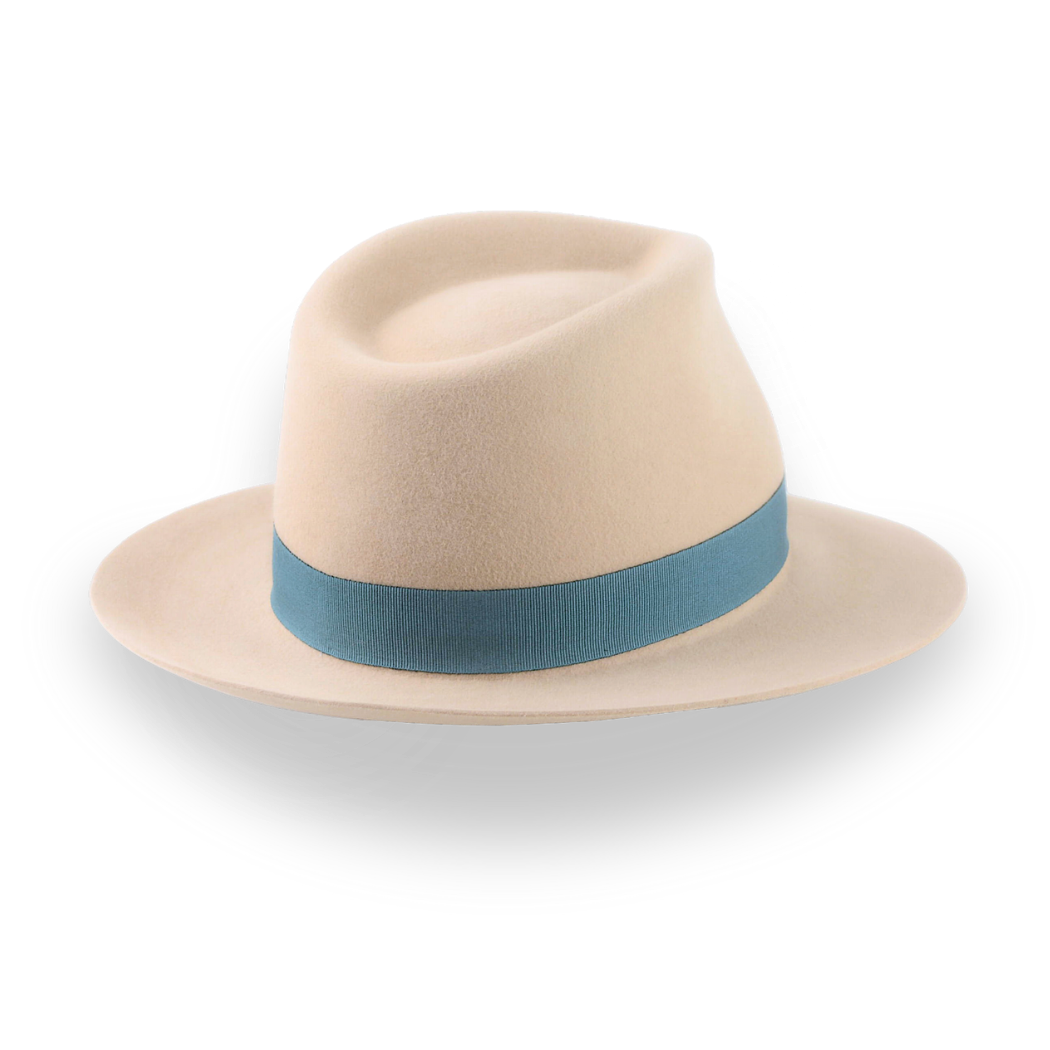 Tan Fedora for Men In Exclusive Crown Shape | The Drake - Agnoulita Hats 4 