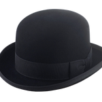 Derby Bowler Hat For Men | The ASCOT | Best Place To Get Custom Hats Agnoulita Hats 1 | Black, Bowler Hat, Rabbit fur felt, Round Crown