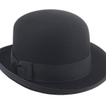 Derby Bowler Hat For Men | The ASCOT | Best Place To Get Custom Hats Agnoulita Hats 3 | Black, Bowler Hat, Rabbit fur felt, Round Crown