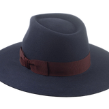 Wide Brim Fedora | The ATLANTIS | Custom Handmade Hats Agnoulita Hats 3 | Rabbit fur felt, Slate Grey, Teardrop, Wide Brim Fedora