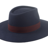Wide Brim Fedora | The ATLANTIS | Custom Handmade Hats Agnoulita Hats 4 | Rabbit fur felt, Slate Grey, Teardrop, Wide Brim Fedora