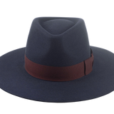 Wide Brim Fedora | The ATLANTIS | Custom Handmade Hats Agnoulita Hats 6 | Rabbit fur felt, Slate Grey, Teardrop, Wide Brim Fedora