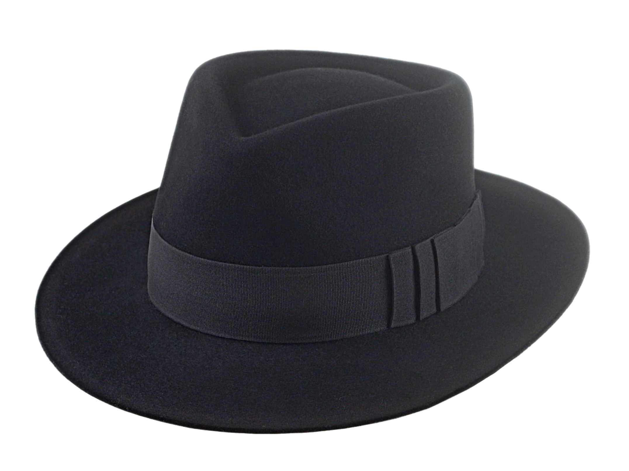 Classic Black Fedora For Men | The AXEL | Handmade Quality Custom Hats Agnoulita Hats 1 | Black, Men's Fedora, Rabbit fur felt, Teardrop