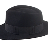 Classic Black Fedora For Men | The AXEL | Handmade Quality Custom Hats Agnoulita Hats 2 | Black, Men's Fedora, Rabbit fur felt, Teardrop