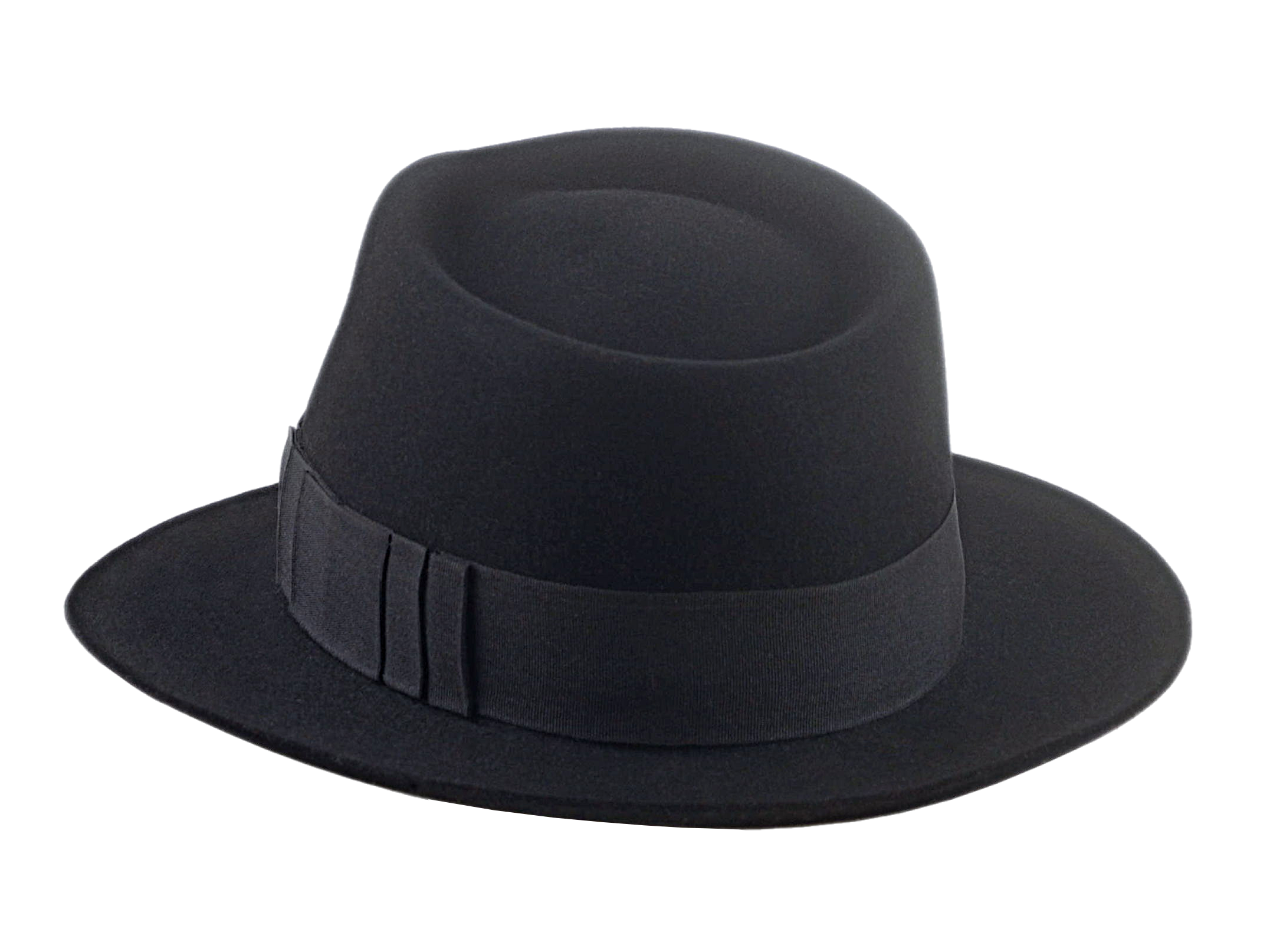Classic Black Fedora For Men | The AXEL | Handmade Quality Custom Hats Agnoulita Hats 3 | Black, Men's Fedora, Rabbit fur felt, Teardrop