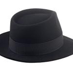 Classic Black Fedora For Men | The AXEL | Handmade Quality Custom Hats Agnoulita Hats 4 | Black, Men's Fedora, Rabbit fur felt, Teardrop
