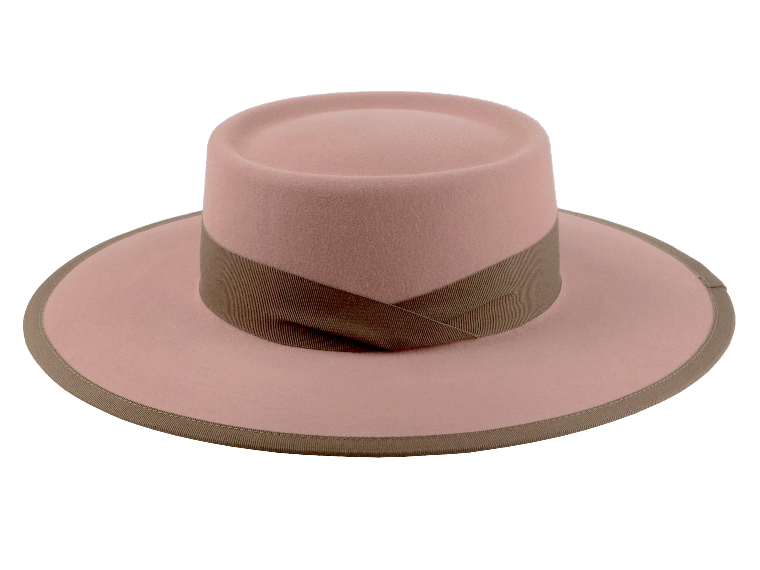 The Baron: showing the elegance of the 1 1/2" grosgrain ribbon hatband in spice | Agnoulita Hats