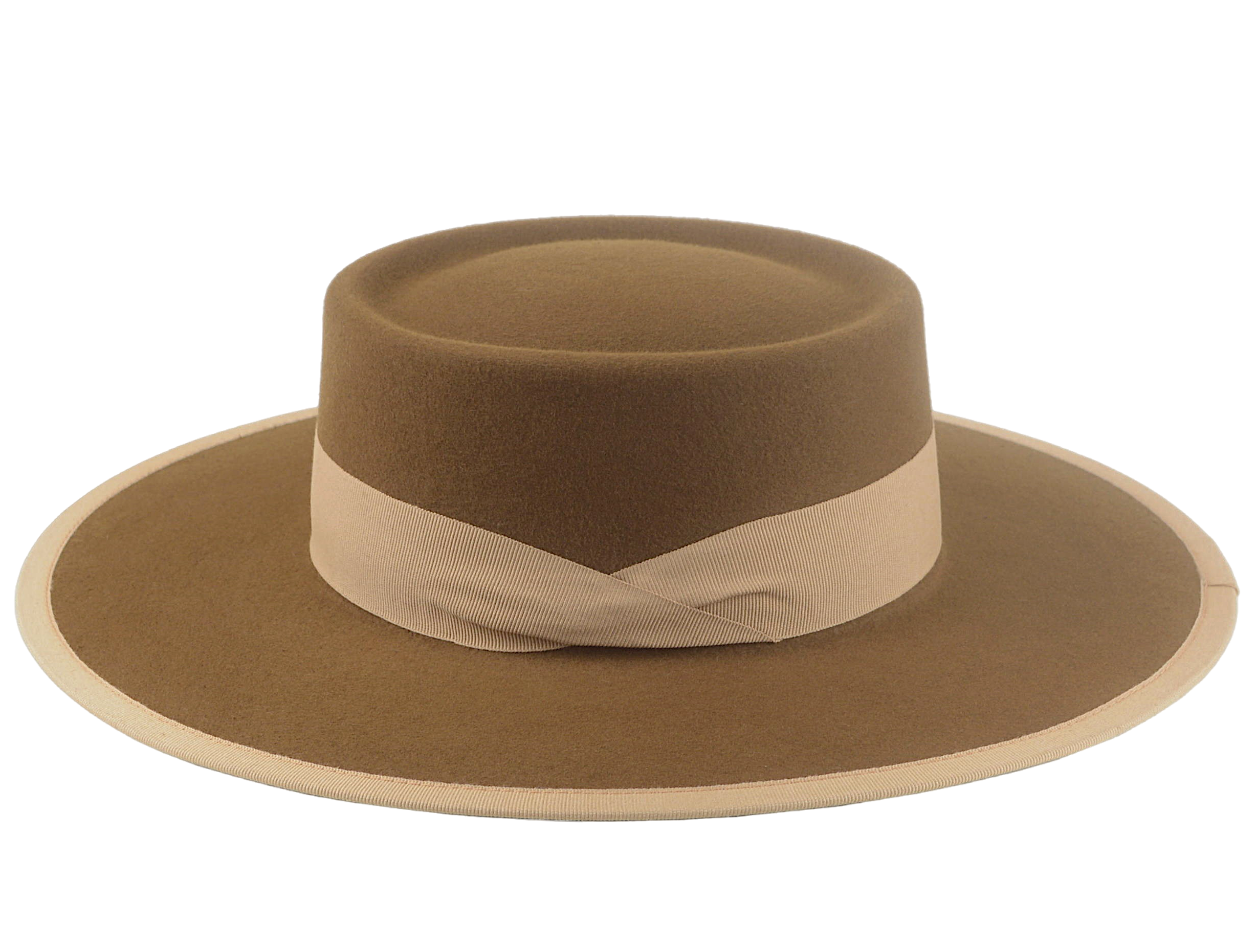 Wide Brim Bolero Hat | The BARON | Custom Hat Makers Agnoulita Hats 2 | Brown, Rabbit fur felt, Telescope, Western Style