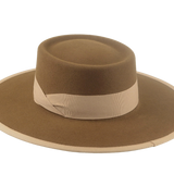 Wide Brim Bolero Hat | The BARON | Custom Hat Makers Agnoulita Hats 3 | Brown, Rabbit fur felt, Telescope, Western Style