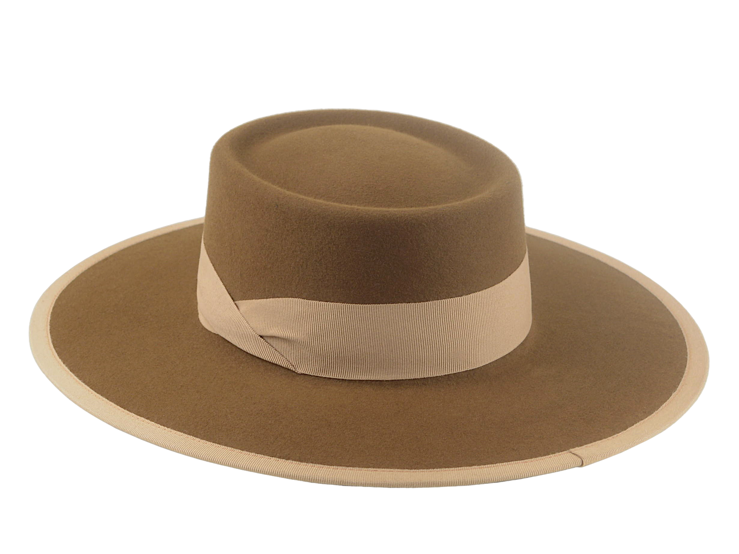 Wide Brim Bolero Hat | The BARON | Custom Hat Makers Agnoulita Hats 3 | Brown, Rabbit fur felt, Telescope, Western Style