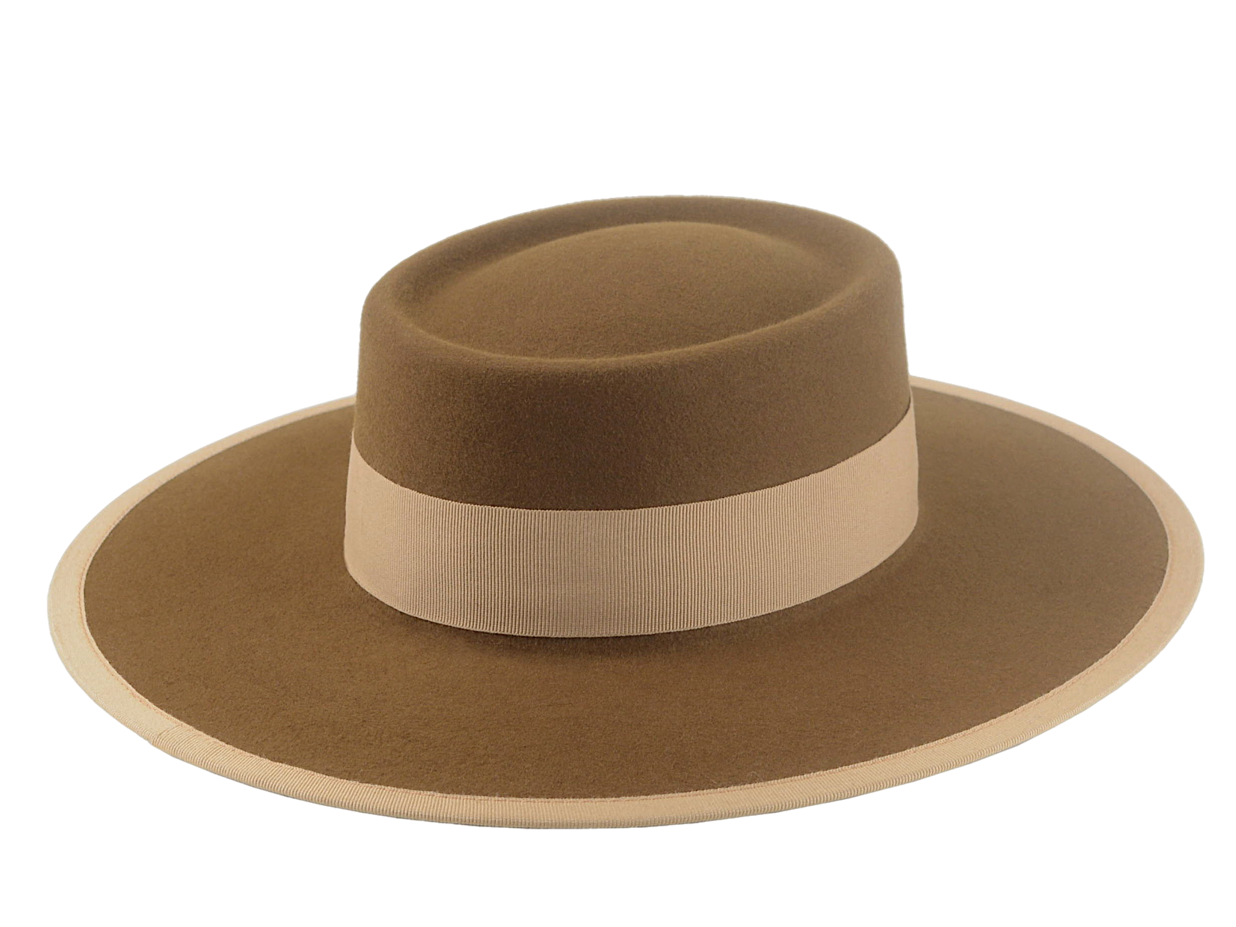 Wide Brim Bolero Hat | The BARON | Custom Hat Makers Agnoulita Hats 4 | Brown, Rabbit fur felt, Telescope, Western Style