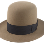 Open Crown Fedora For Men | The BENEDICT | Custom Handmade Hats Agnoulita Hats 1 | Beaver fur felt, Camel, Men's Fedora, Open Crown