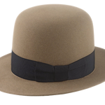 Open Crown Fedora For Men | The BENEDICT | Custom Handmade Hats Agnoulita Hats 2 | Beaver fur felt, Camel, Men's Fedora, Open Crown