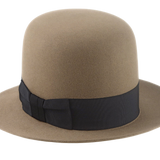 Open Crown Fedora For Men | The BENEDICT | Custom Handmade Hats Agnoulita Hats 3 | Beaver fur felt, Camel, Men's Fedora, Open Crown