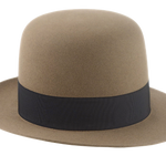 Open Crown Fedora For Men | The BENEDICT | Custom Handmade Hats Agnoulita Hats 5 | Beaver fur felt, Camel, Men's Fedora, Open Crown