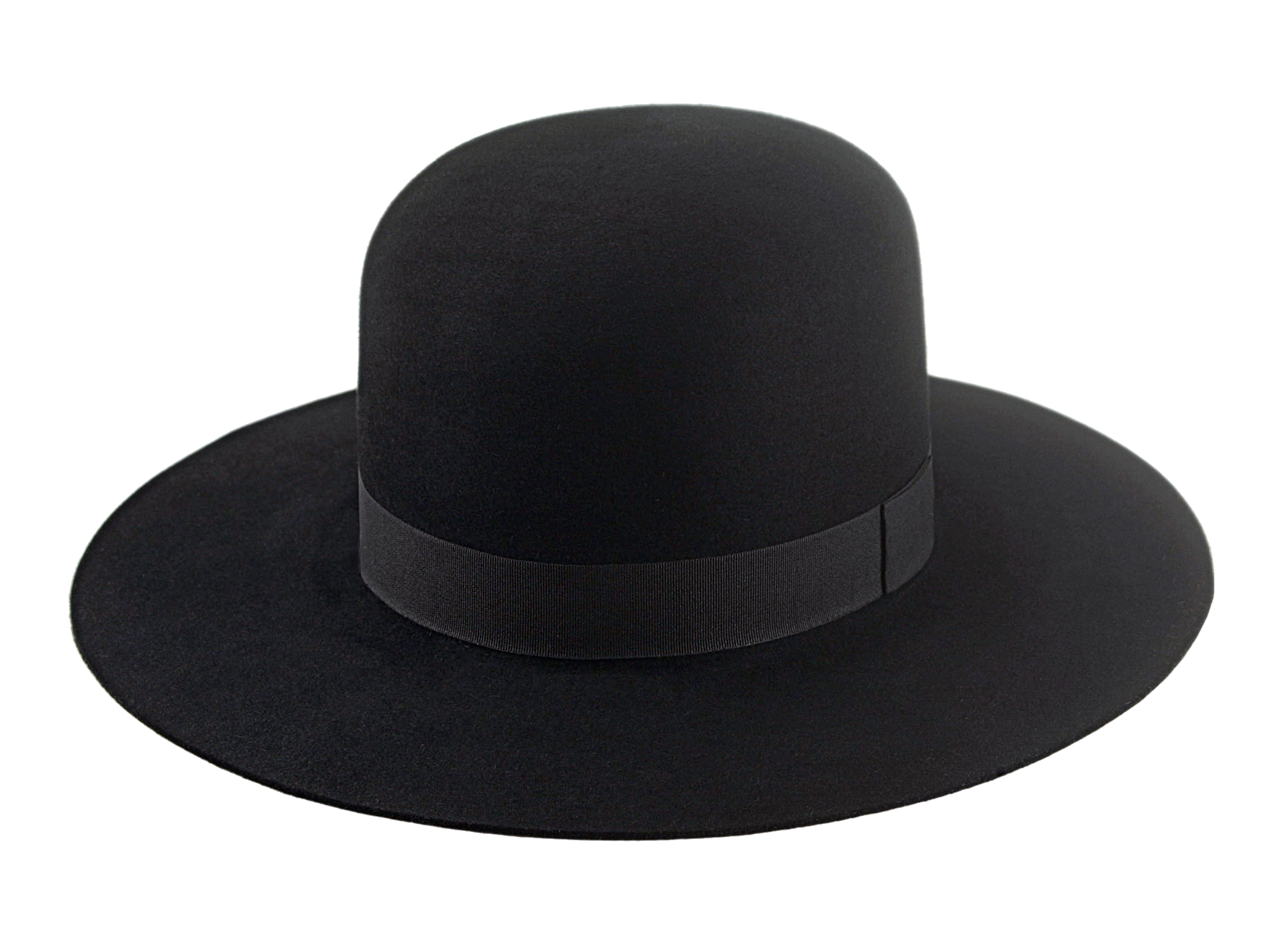 Round Crown Western Hat | The BILLY J | Custom Hat Maker Agnoulita Hats 1 | Black, Rabbit fur felt, Round Crown, Western Style