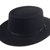 Telescope Crown Fedora | The BRONCO | Custom Handmade Hats Agnoulita Hats 1 | Black, Rabbit fur felt, Telescope, Western Style