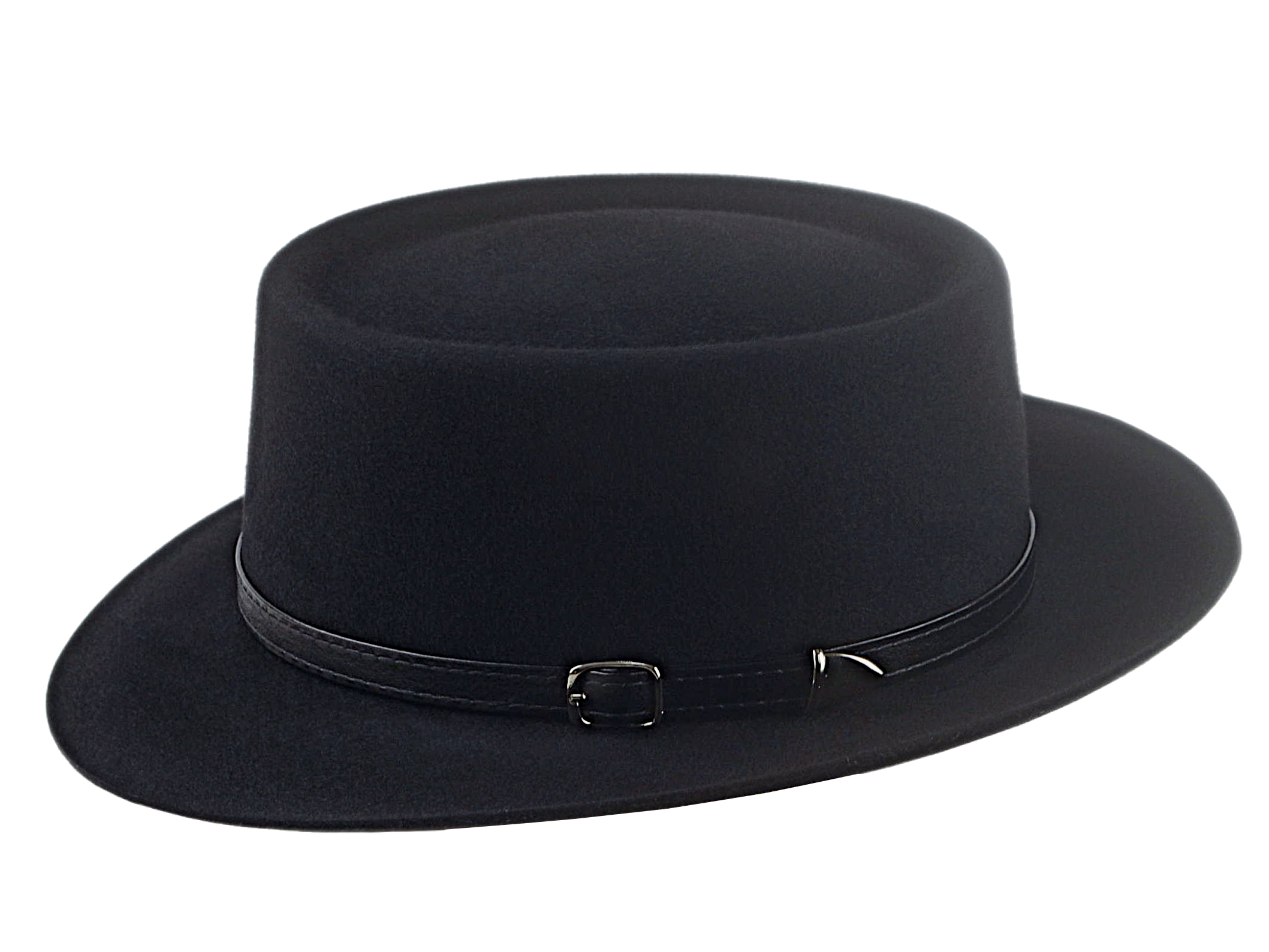 Telescope Crown Fedora | The BRONCO | Custom Handmade Hats Agnoulita Hats 2 | Black, Rabbit fur felt, Telescope, Western Style