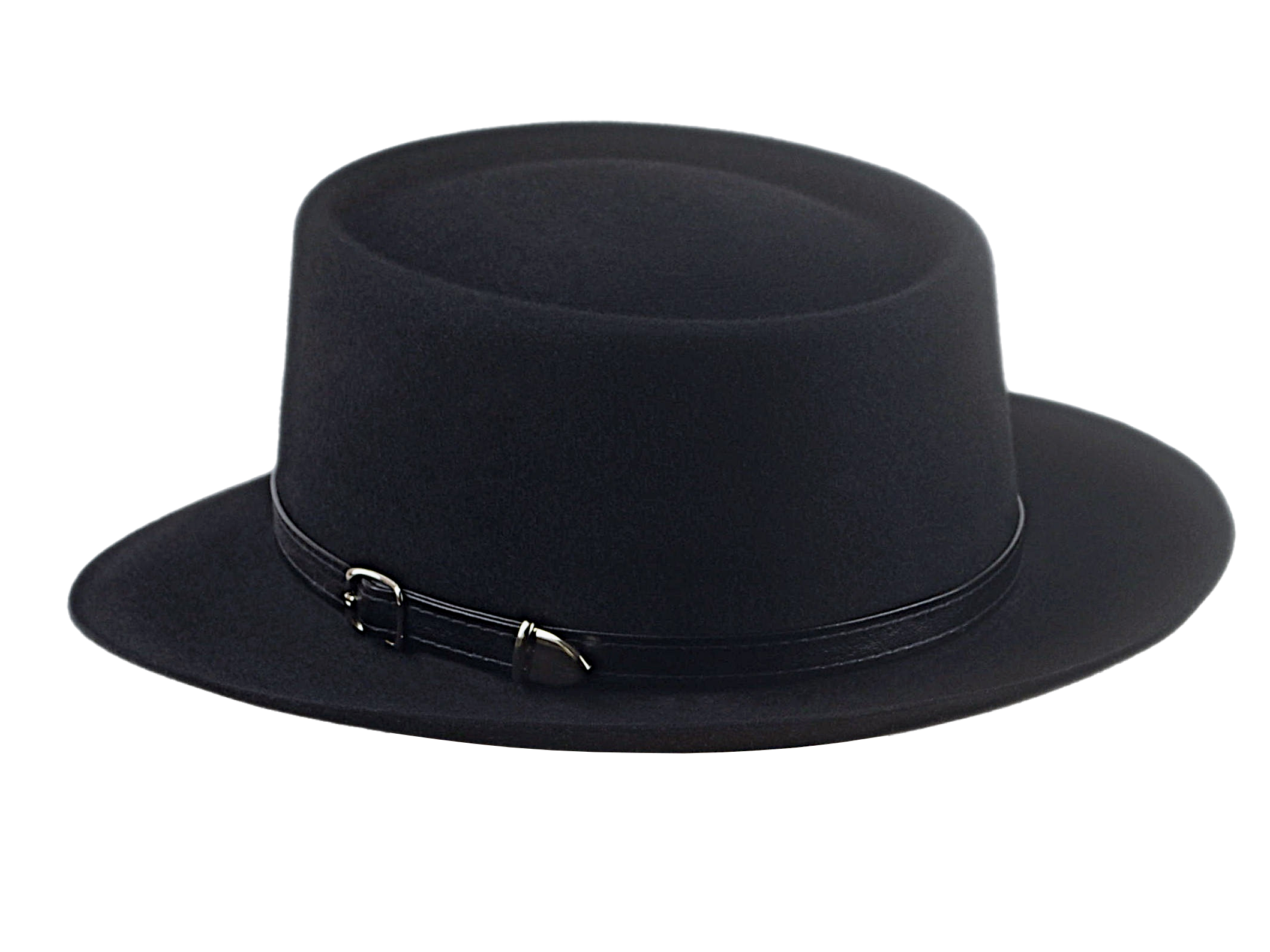 Telescope Crown Fedora | The BRONCO | Custom Handmade Hats Agnoulita Hats 3 | Black, Rabbit fur felt, Telescope, Western Style