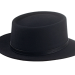 Telescope Crown Fedora | The BRONCO | Custom Handmade Hats Agnoulita Hats 4 | Black, Rabbit fur felt, Telescope, Western Style