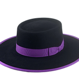 Telescope Crown Bolero Hat | The BUCKAROO | Custom Handmade Hats Agnoulita Hats 1 | Black, Rabbit fur felt, Telescope, Western Style