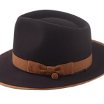 Beaver Fur Felt Fedora for Men | The CAESAR | Custom Handmade Hats Agnoulita Hats 2 | Beaver fur felt, Chocolate Brown, Custom Beaver Fedora, Teardrop