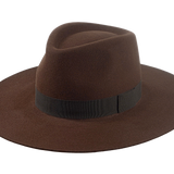 Wide Brim Fedora | The CARAVAN | Custom Handmade Hats Agnoulita Hats 1 | Brown, Rabbit fur felt, Teardrop, Wide Brim Fedora