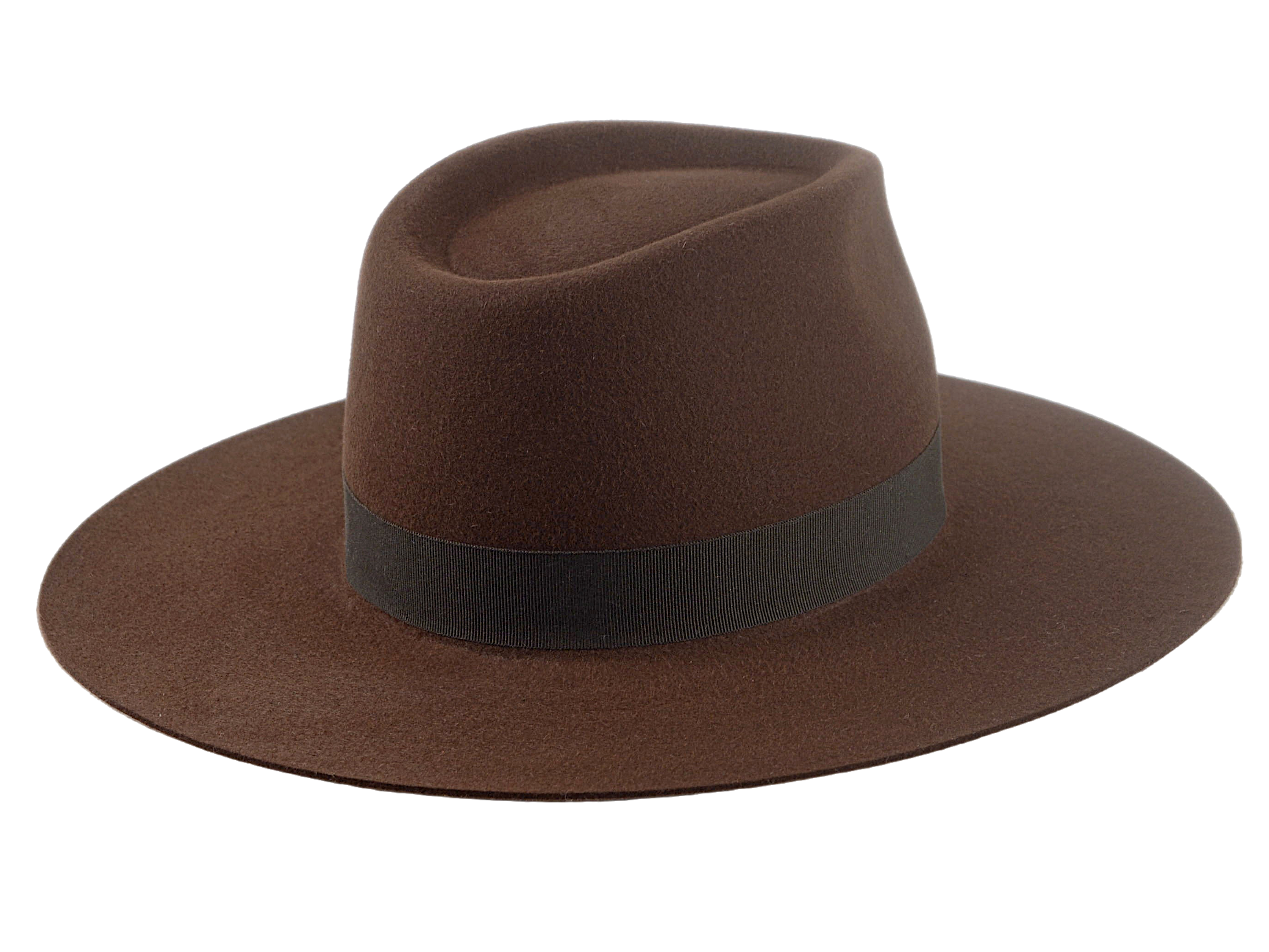 Wide Brim Fedora | The CARAVAN | Custom Handmade Hats Agnoulita Hats 4 | Brown, Rabbit fur felt, Teardrop, Wide Brim Fedora