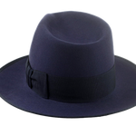 Beaver Felt Fedora Hat For Men | The CASTOR | Custom Handmade Hats Agnoulita Hats 3 | Beaver fur felt, Blue, Center-dent, Custom Beaver Fedora, Navy