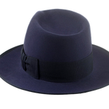 Beaver Felt Fedora Hat For Men | The CASTOR | Custom Handmade Hats Agnoulita Hats 3 | Beaver fur felt, Blue, Center-dent, Custom Beaver Fedora, Navy