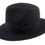 Black Fedora Hat For Men | The CASTOR | Custom Handmade Hats Agnoulita Hats 2 | Beaver fur felt, Black, Center-dent, Custom Beaver Fedora