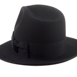 Black Fedora Hat For Men | The CASTOR | Custom Handmade Hats Agnoulita Hats 3 | Beaver fur felt, Black, Center-dent, Custom Beaver Fedora