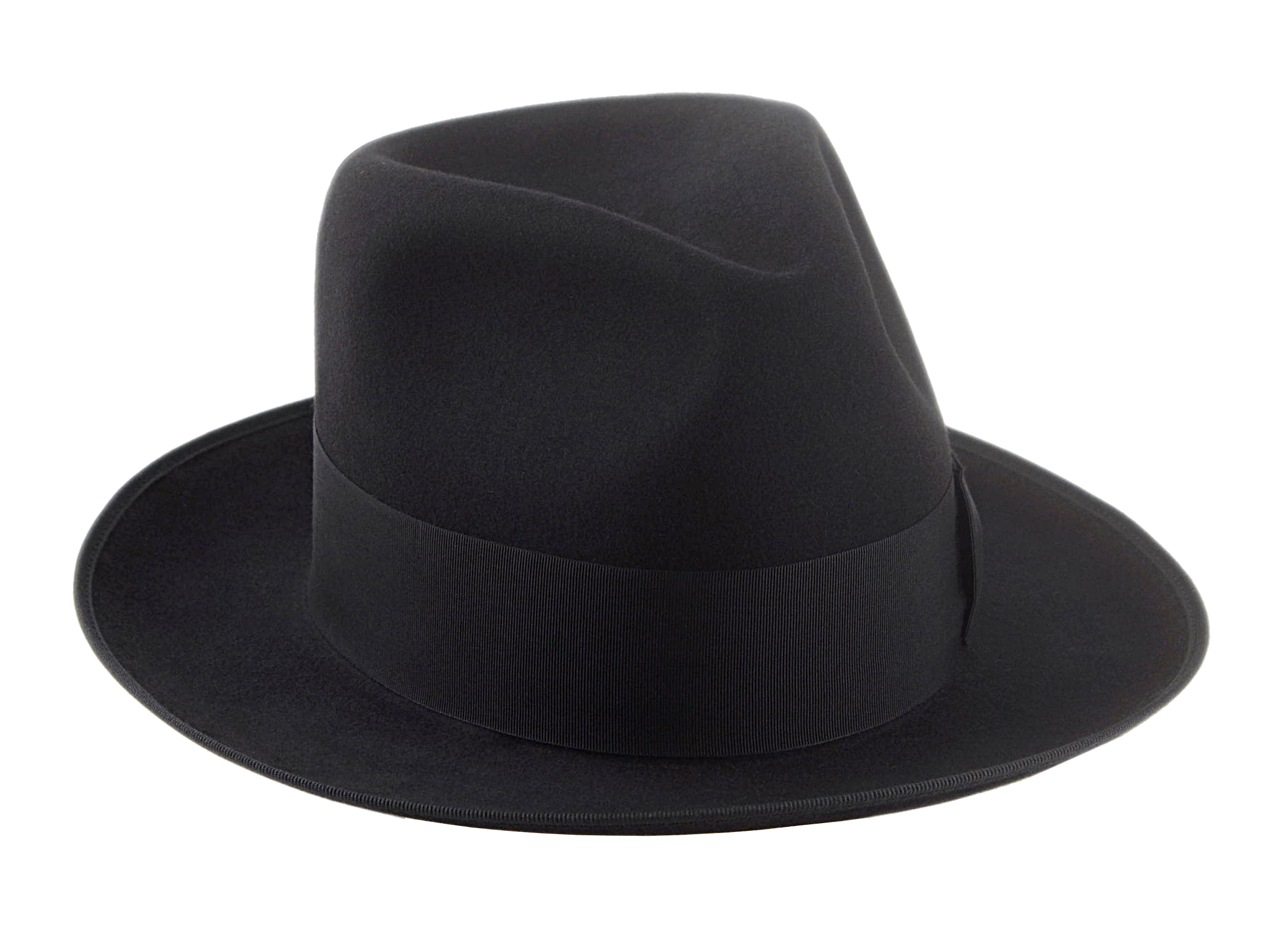 Black Fedora Hat For Men | The CASTOR | Custom Handmade Hats Agnoulita Hats 6 | Beaver fur felt, Black, Center-dent, Custom Beaver Fedora