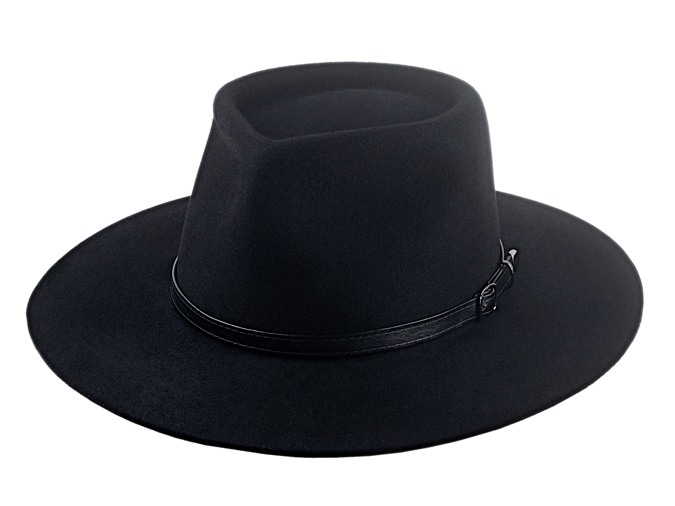 Wide Brim Cowboy Hat | The CENTAUR | Custom Handmade Hats Agnoulita Hats 1 | Black, Rabbit fur felt, Teardrop, Western Style