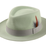 Medium Crown Fedora | The CLUBBER | Custom Handmade Hats Agnoulita Hats 1 | Blue, Light Blue, Men's Fedora, Rabbit fur felt, Teardrop