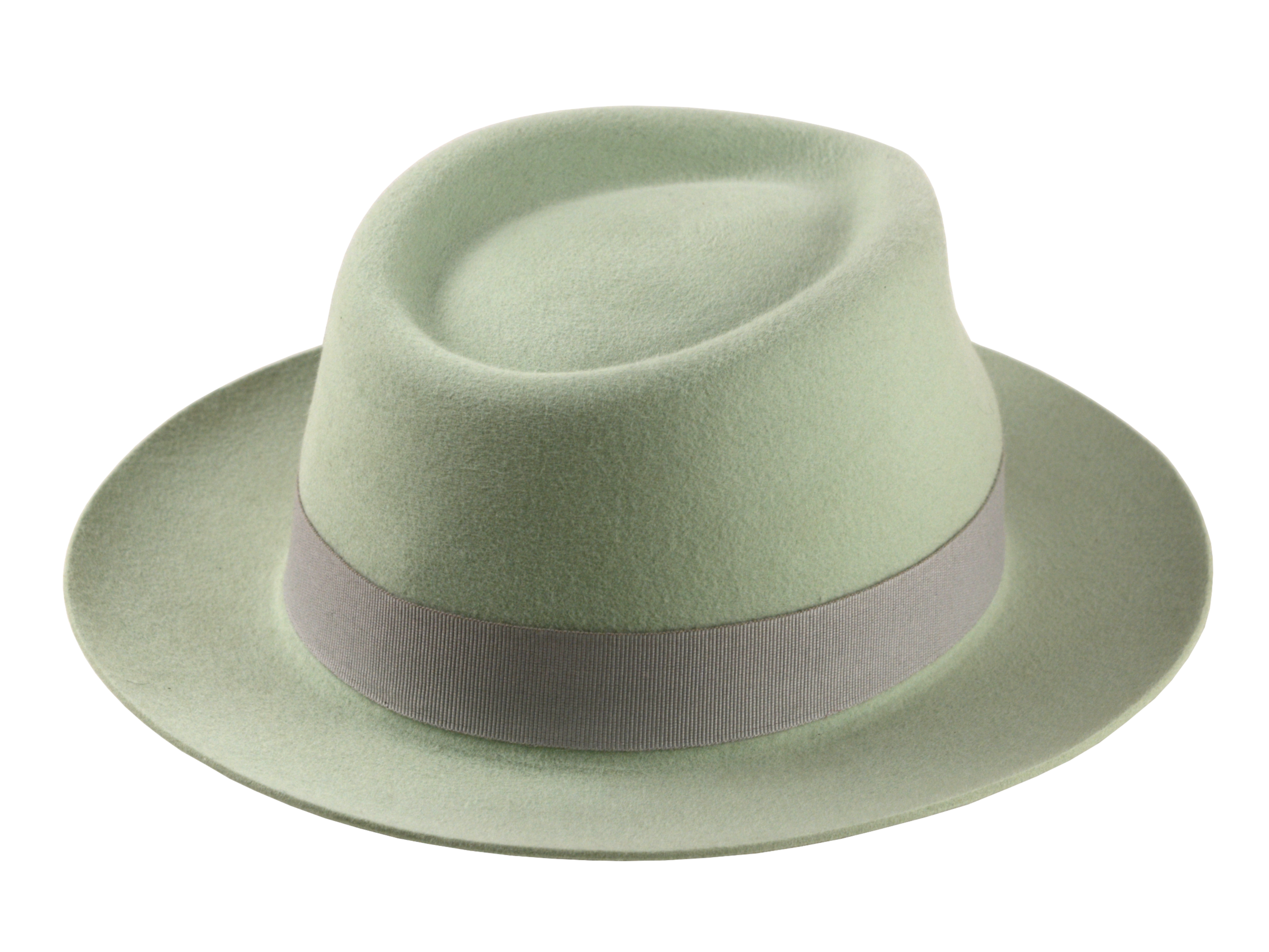 Medium Crown Fedora | The CLUBBER | Custom Handmade Hats Agnoulita Hats 4 | Blue, Light Blue, Men's Fedora, Rabbit fur felt, Teardrop